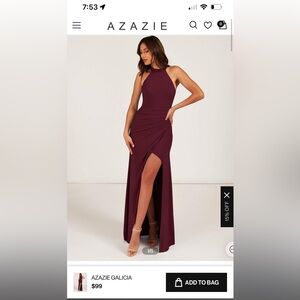 Azazie size A2 unaltered bridesmaid gown!